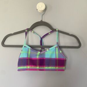 Ivivva Plaid Kids Dance Top - Purple and Blue